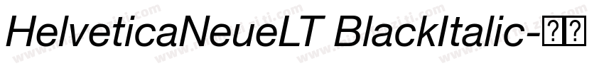 HelveticaNeueLT BlackItalic字体转换